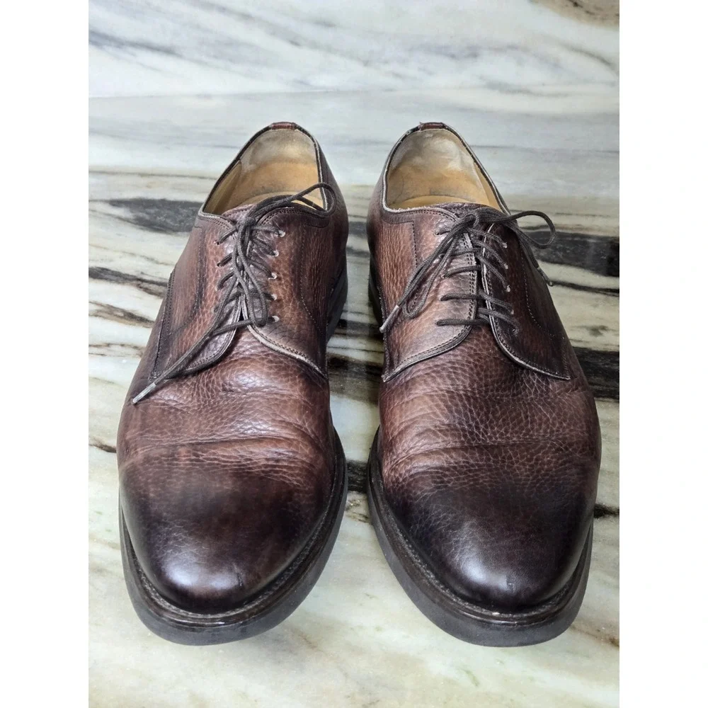 Magnanni Plain Toe Derby US Sz‎ 10 M   Brown 2 Tone Spain Made Mens Dress Shoes